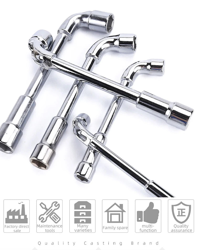 Socket wrench L type 7 type pipe type double head elbow perforated hexagon socket pipe wrench set