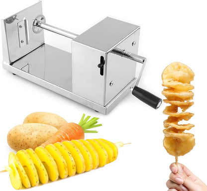 Potato cutter Tornado semi-automatic stretching spiral thick stainless steel, manual slicer French fry machine vegetable cutter