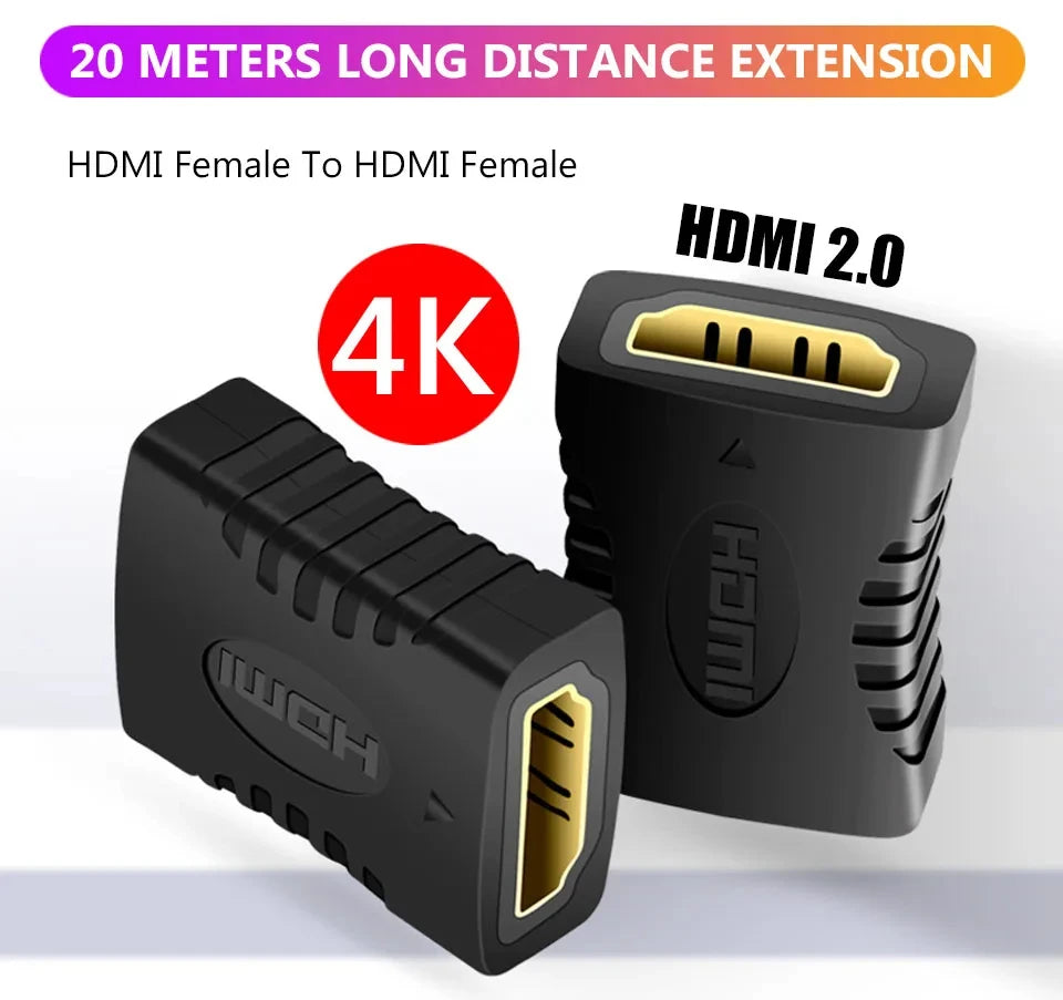 4K HDMI Extender Female To Female Converter Extension Audio Adapter For Monitor Display Laptop PS4/3 PC TV Hdmi Cable Extension