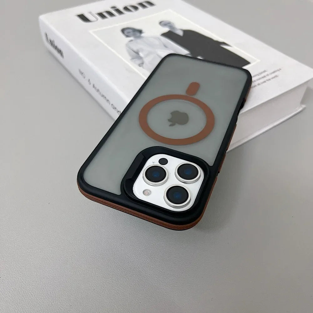 Luxury Magnetic Color Matte Translucent Armor Shockproof Case For iPhone  13 14 ProMax Magsafe Wireless Charge Cover