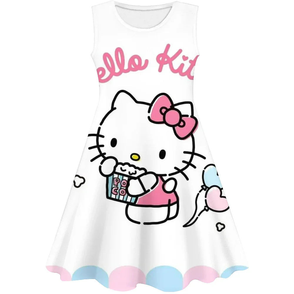 3D Printing Glisten Summer Barbie I Am Kenough Princess Dress Girls Women Short Sleeve Costume Party Dresses Children Clothes