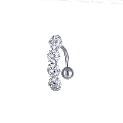 Snake Belly Button Ring Dangle Navel Piercing Ring Heart Belly Ring Zircon Navel Rings Body Piercing Jewelry Umbilical Pircing