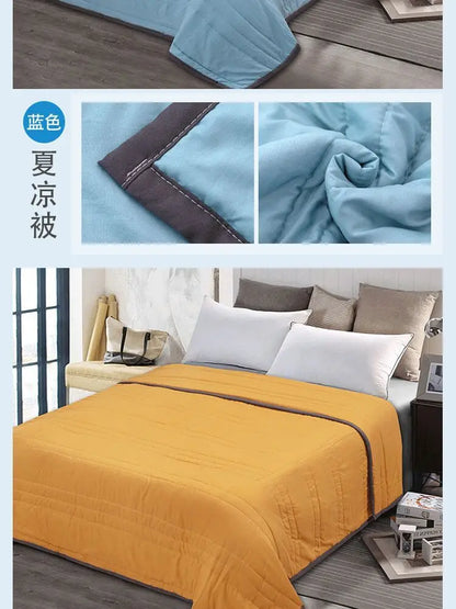 Plain Duvets Spring Summer Soft Comforter Quilt Skin-friendly Washable Dorm Twin Double Size Lightweight Bedding Bedroom Quilted