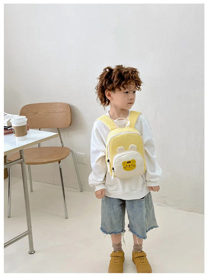 Children's Kindergarten Backpack Cute Cartoon Toddlers Girls' School Backpack Fashion Lightweight Kids Boys Canvas Shoulder Bag