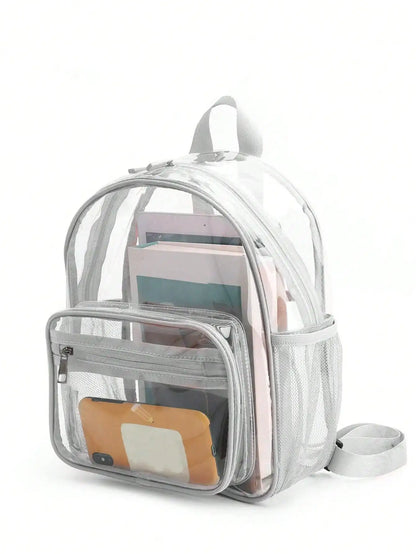 Transparent Contrasting Color Waterproof Children'S Backpack Suitable For Girls, Boys, Swimming, Outdoor Sports, And Travel