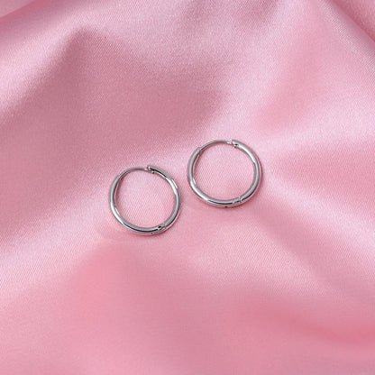 Minimalist Stainless Steel Huggie Hoop Earrings For Women Men Gold Color Tiny Round Circle Earring Punk Rock Statement Jewelry
