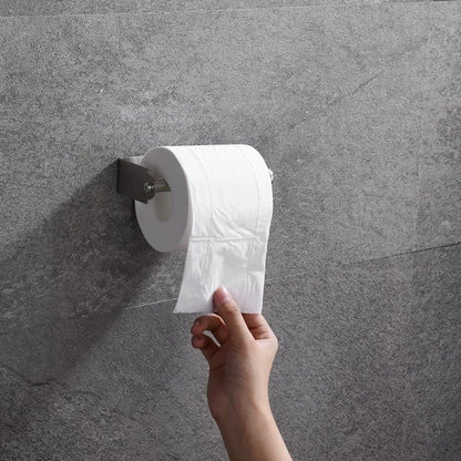 Stainless Steel Paper Towel Holder Self Adhesive Toilet Roll Paper Holder No Punching Kitchen Bathroom Lengthen Storage Rack