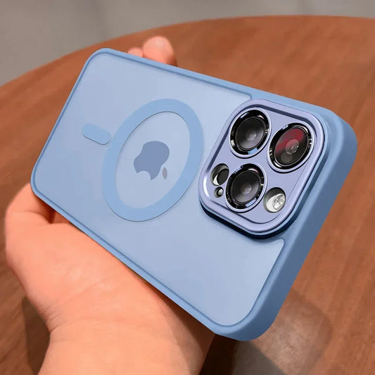 Magnetic Luxury Matte Translucent Armor Shockproof Case For iPhone 12 11 Pro Max For Magsafe Wireless Charge Cover