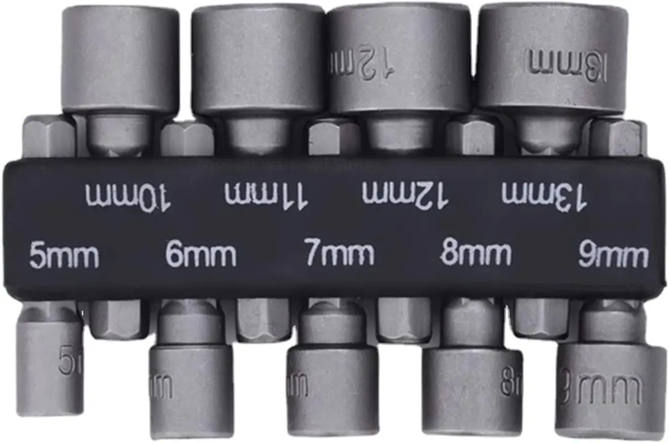 9/14pcs Powerful Socket Inner Hexagonal Wrench Hexagonal Handle Screwdriver Socket Bit Extension Rod Pneumatic Hand Tool Set