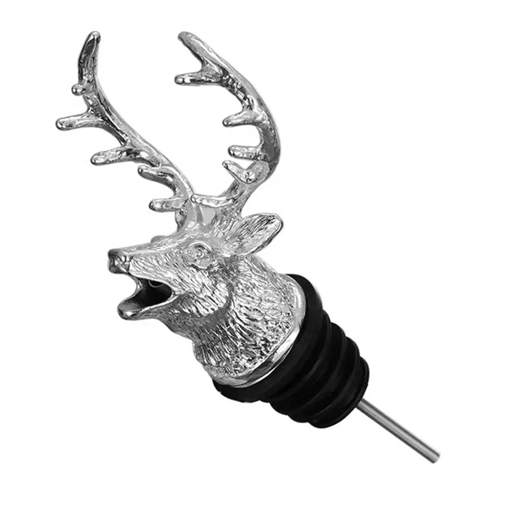 Wine Pourer Alloy Deer Elk Wine Stopper Cocktails Beer Whiskey  Dispenser Bar Accessories