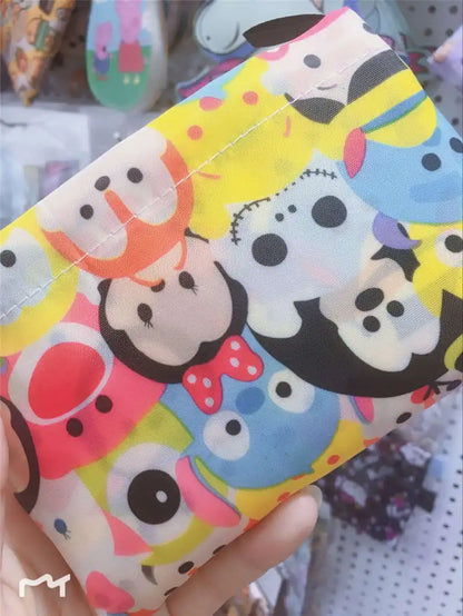 50*60cm Disney cartoon  bag Stitch shopping Mickey mouse bag storage High capacity green bag hand cartoon shoulder