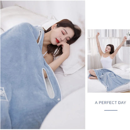 Women's Bathrobe Coral Velvet Bath Skirt Soft Absorbent Thickened with Edging Adult Women Chest Wrapped Wearable Bath Towel
