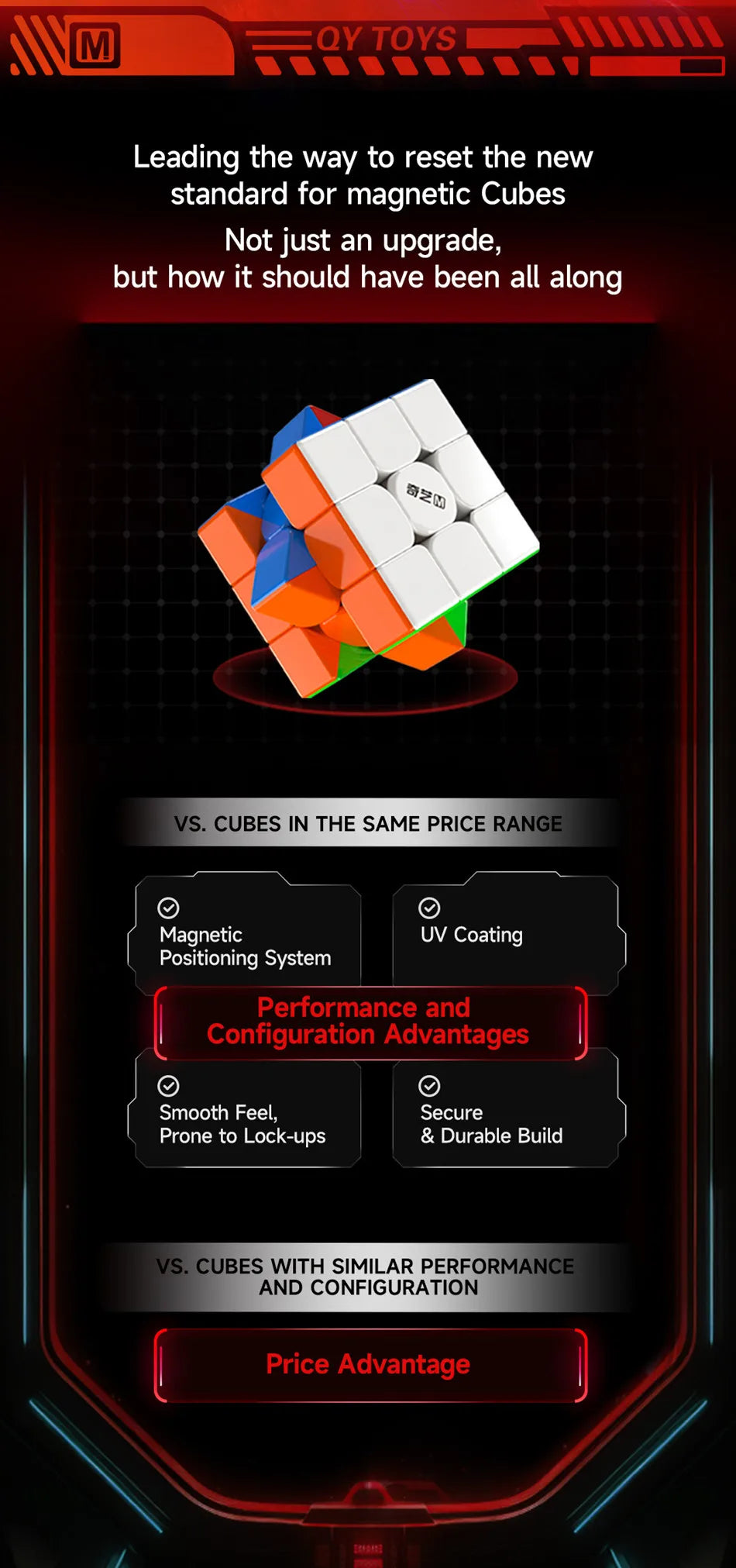 QiYi QiHang Warrior M 3x3 Magic Cubes White Black Speed Puzzle Professional Cubo Magico Toys Birthday Christmas Gifts For Kids