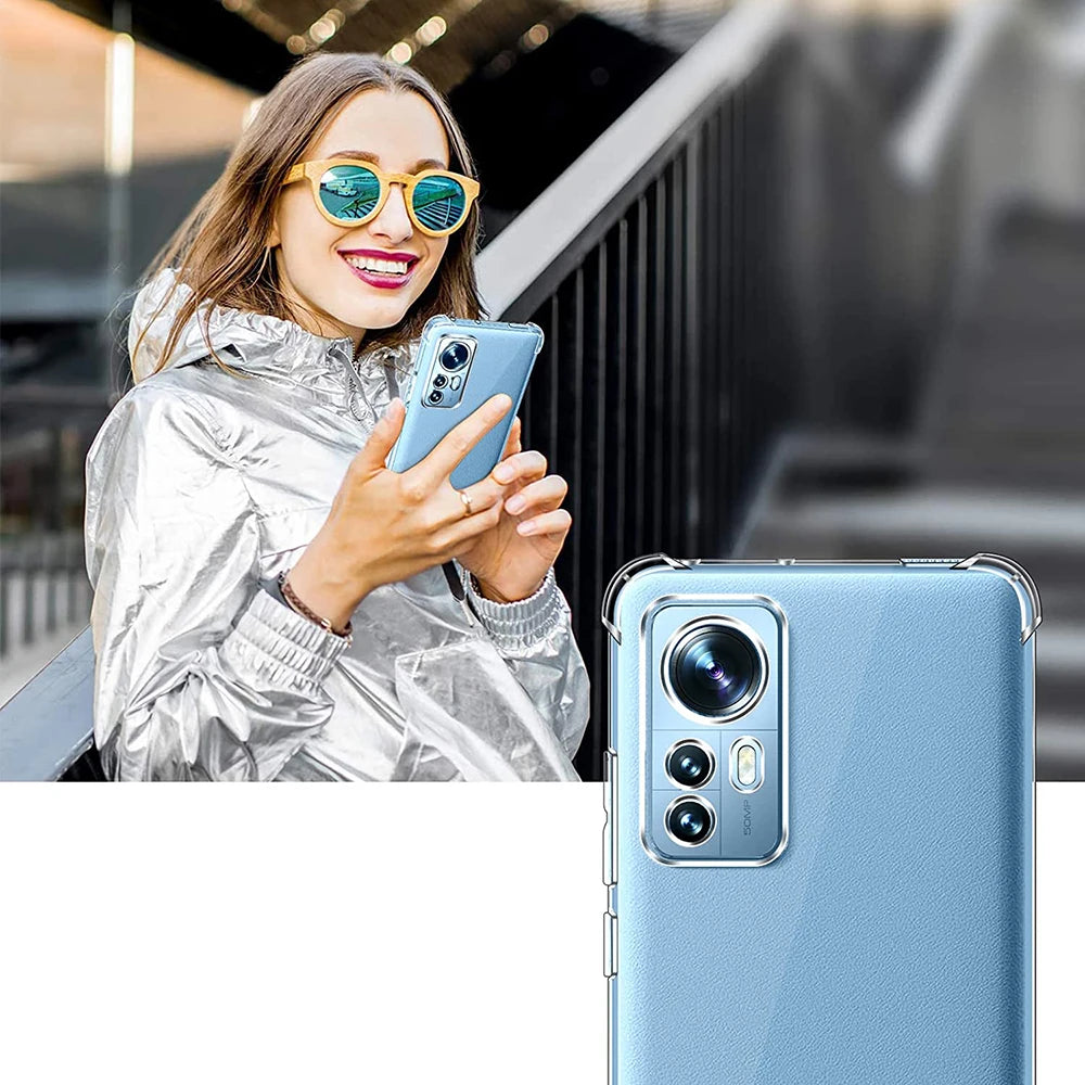 Shockproof Silicone Soft Case For Xiaomi Redmi Note 11 11S 11T 10 10S 10T 9 8 Pro 10A 10C 9A 9C 9T Clear Ultra Thin Back Cover