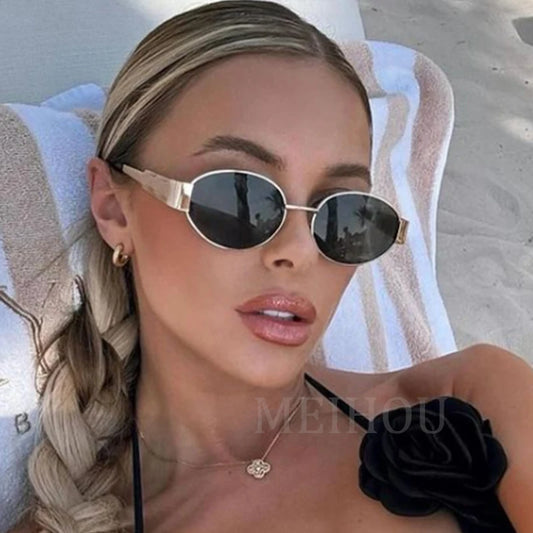 Luxury Designer Metal Frame Sun Glasses