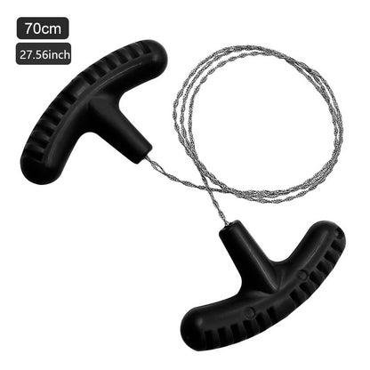 Outdoor Camping Hiking hand rope saw Portable Stainless Steel Wire Saw with Finger Handle Survive Tool camping accsesorios