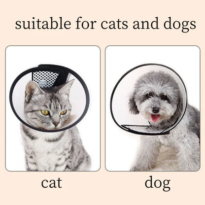 OUWO Pet Protective Collar Dog Cat Neck Cone Collar  Anti Bite Lick Cat Dog Health Medical Circle Surgery Wound Healing