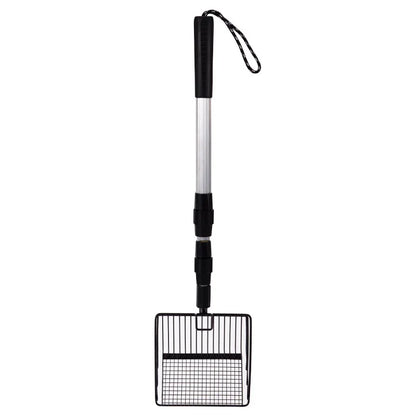 Metal Cat Litter Scoop Retractable Handle Cat Poop Spoon Multiple hole spacing Spoon Suitable for handling cat litter