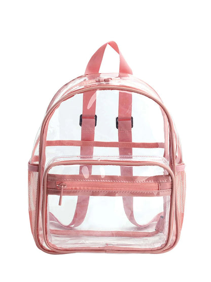 Transparent Contrasting Color Waterproof Children'S Backpack Suitable For Girls, Boys, Swimming, Outdoor Sports, And Travel