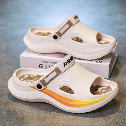 Summer Men's Massage Slippers Indoor Outdoor Sandals Beach Comfortable Soft Slides Clogs Casual Shoes Home Men Outdoor Sandals