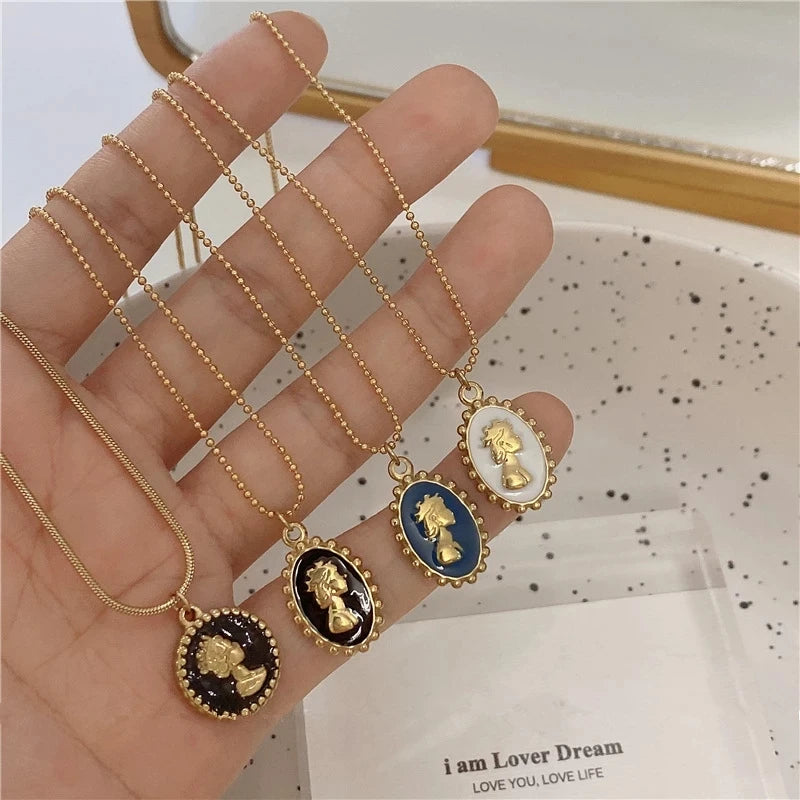 Korean Style Water Drop Star Necklace