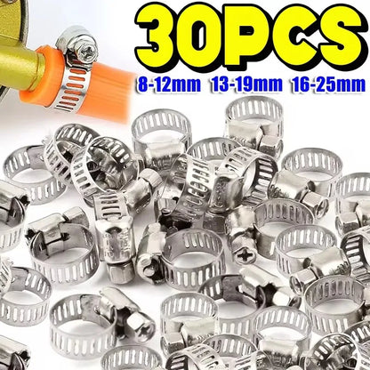 Abrazadera de tubo de combustible para automóvil ajustable, abrazadera de manguera de acero inoxidable con tornillo sin fin, alicates, herramientas para grifos, tuberías de agua y sujetadores.