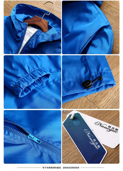 2025 BACKWOODS Printed Spring/summer Men's Wear Hoodie Zippered Thin coat Men's wear windproof casual street blazer 7XL