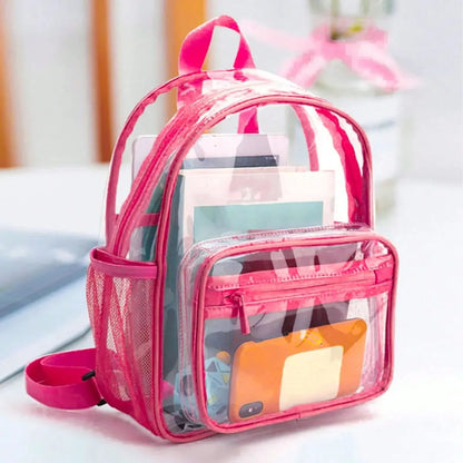 Transparent Contrasting Color Waterproof Children'S Backpack Suitable For Girls, Boys, Swimming, Outdoor Sports, And Travel