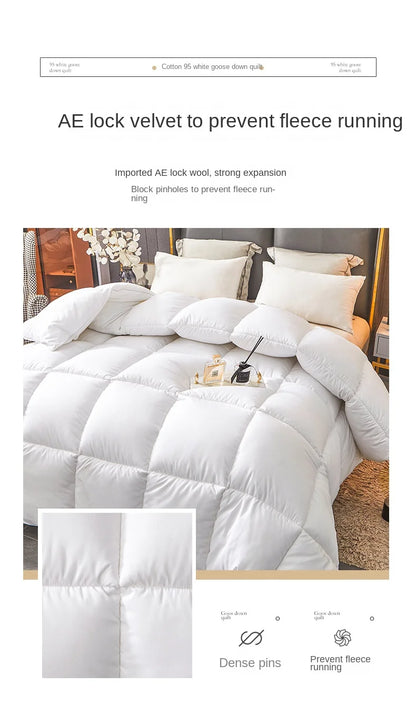 Household hotel white goose down duvet blanket, summer quilt, down comforter, queen comforter