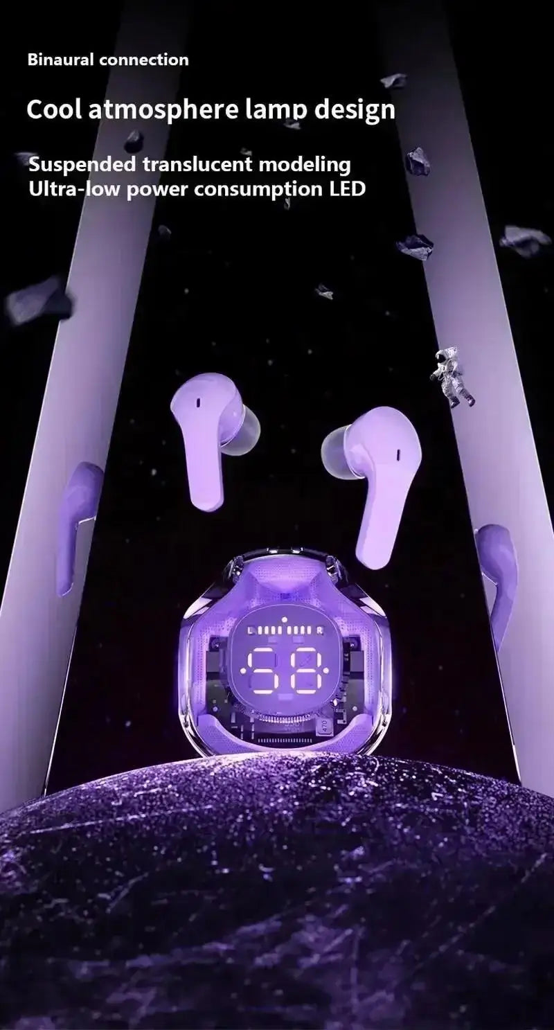 Original T2 TWS Wireless Headphones Bluetooth 5.3 Headset ENC LED Power Digital Display Stereo Sound Earphones for Sport Earbuds