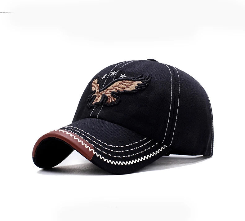 Hats Men'S And Women'S Four-Season Shade Baseball Cap Eagle Embroidery Korean Version Trendy Casual Couple Sunscreen Sun Hat
