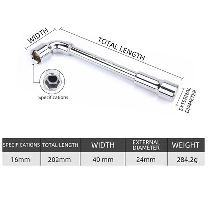 Socket wrench L type 7 type pipe type double head elbow perforated hexagon socket pipe wrench set