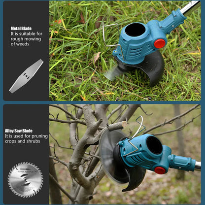 1850W Electric Lawn Mower Length Adjustable Handheld Cutter Cordless Garden Grass Cutting Trimmer For Makita 18V Battery