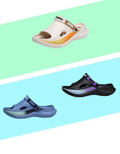 Summer Men's Massage Slippers Indoor Outdoor Sandals Beach Comfortable Soft Slides Clogs Casual Shoes Home Men Outdoor Sandals