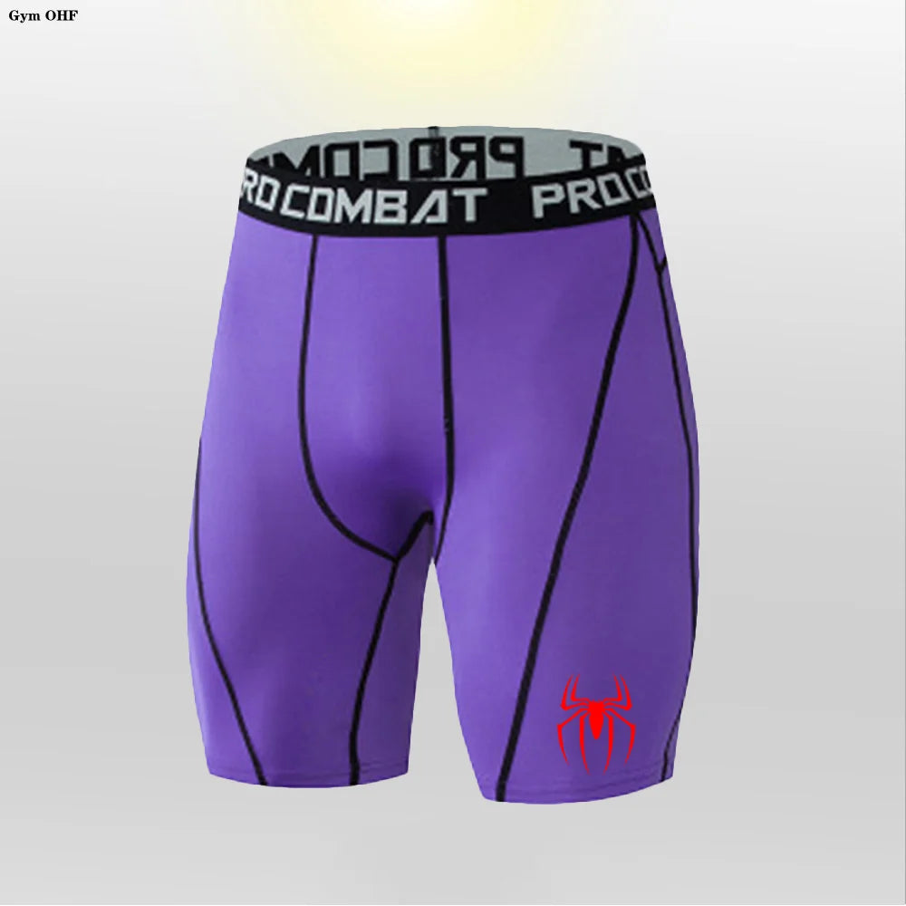 MMA Men Shorts Fitness Workout Inseam Bodybuilding Knickers Male Muscle Alive Elastic Compression Tights Skinny Legging