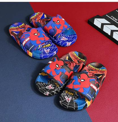Cartoon Anime Children's Toddler Slippers Superhero Pattern Open Toe Sandals For Boys And Girls Slides