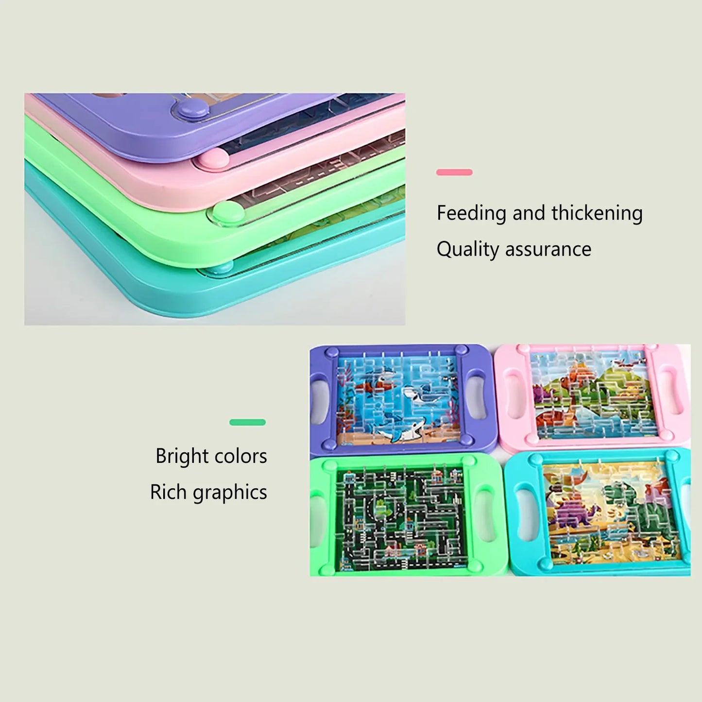 3D Maze Ball Kids Balance Gravity Memory Sequential Puzzle Montessori Early Education Gifts for Baby Educational Toys Best Gifts