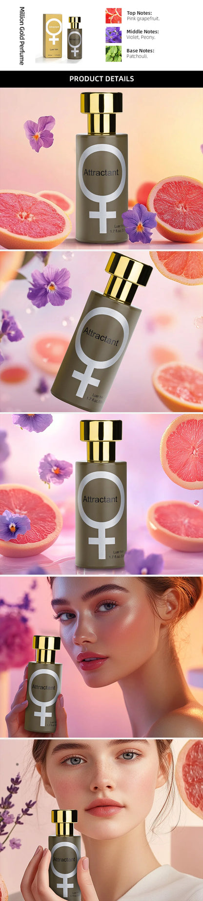 50ml Pheromone Perfume Spray for Women/Men Long Lasting Seductive Fragrance Romantic Date Night & Party Body Mist Air Refreshing