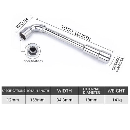 Socket wrench L type 7 type pipe type double head elbow perforated hexagon socket pipe wrench set