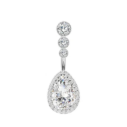 Snake Belly Button Ring Dangle Navel Piercing Ring Heart Belly Ring Zircon Navel Rings Body Piercing Jewelry Umbilical Pircing