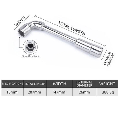 Socket wrench L type 7 type pipe type double head elbow perforated hexagon socket pipe wrench set