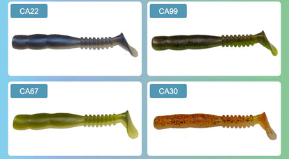 KESFISHING Fishing Lures Rock Shiner 50 95 115mm Pesca Artificial Soft Silicone Bass Baits Quality Smell and Salts T Tail Shad