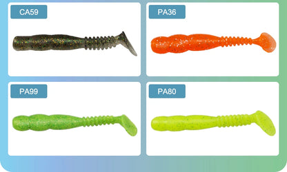 KESFISHING Fishing Lures Rock Shiner 50 95 115mm Pesca Artificial Soft Silicone Bass Baits Quality Smell and Salts T Tail Shad